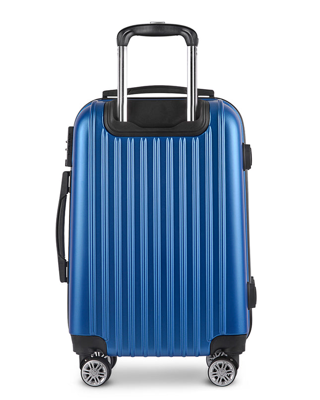 Wanderlite 28" 75cm Luggage Trolley Travel Suitcase Set Carry On Hard Case TSA Lock Lightweight Blue