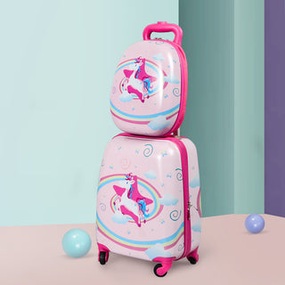BoPeep 16''13'' 2PCS Kids Luggage Set Unicorn