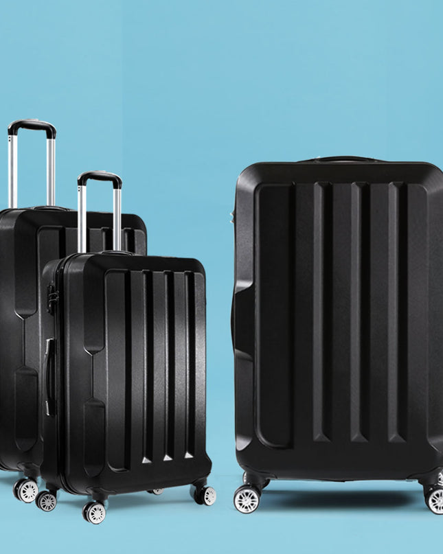 Slimbridge 20"24"28" 3PC Luggage Sets Black