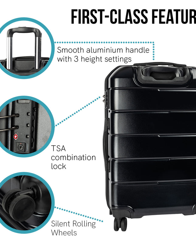 Olympus Artemis 28in Hard Shell Suitcase ABS+PC Jet Black