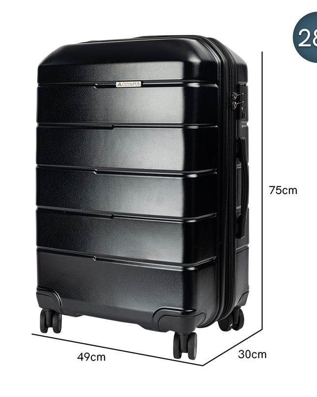 Olympus Artemis 28in Hard Shell Suitcase ABS+PC Jet Black