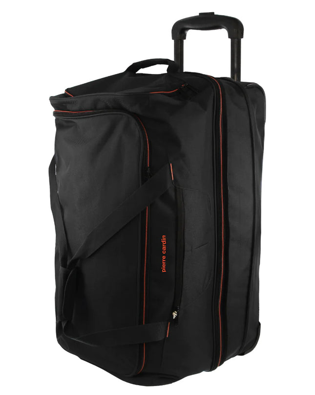 Pierre Cardin Trolley Bag Large Soft Travel Luggage Wheeled Duffle 82cm - Black