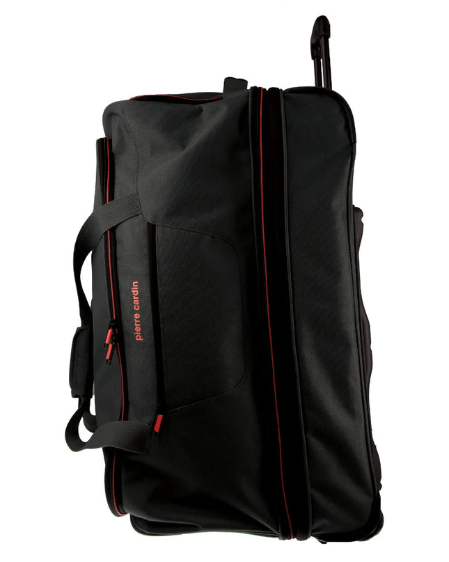 Pierre Cardin Trolley Bag Large Soft Travel Luggage Wheeled Duffle 82cm - Black