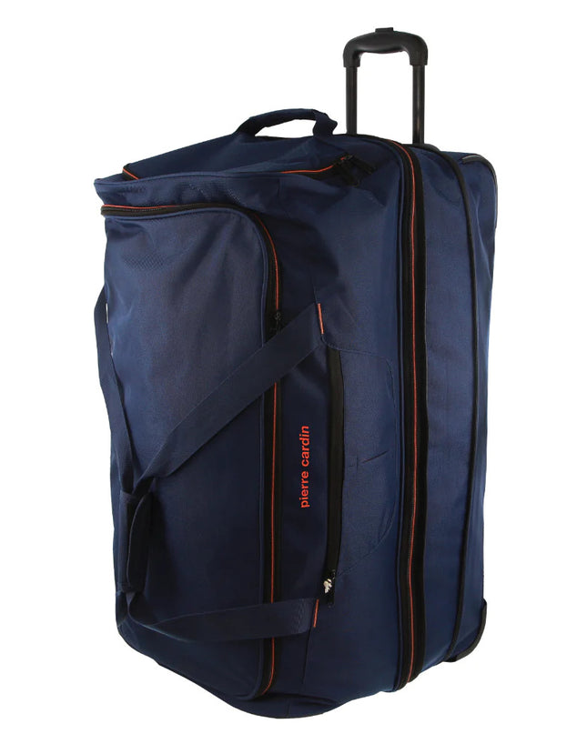 Pierre Cardin Trolley Bag Large Soft Travel Luggage Wheeled Duffle 82 Cm - Navy