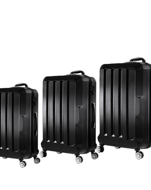 Slimbridge 20"24"28" 3PC Luggage Sets Black