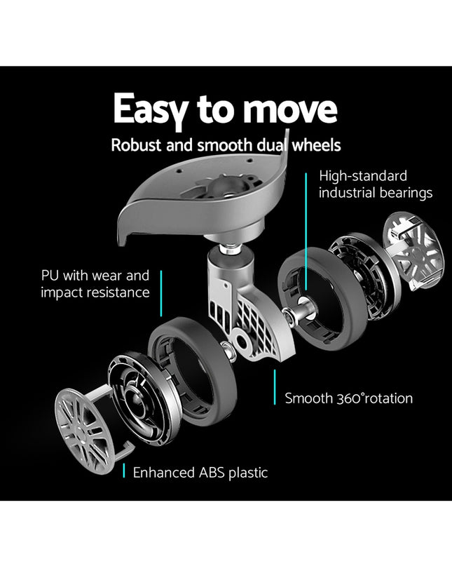 Wanderlite 3pc Luggage Trolley Set Suitcase Travel TSA Hard Case Carry On Silver Lightweight