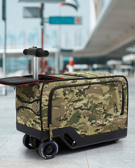 Slimbridge 20" Electric Riding Luggage Suitcase Green Colour