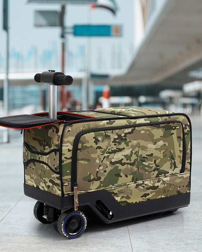 Slimbridge 20" Electric Riding Luggage Suitcase Green Colour