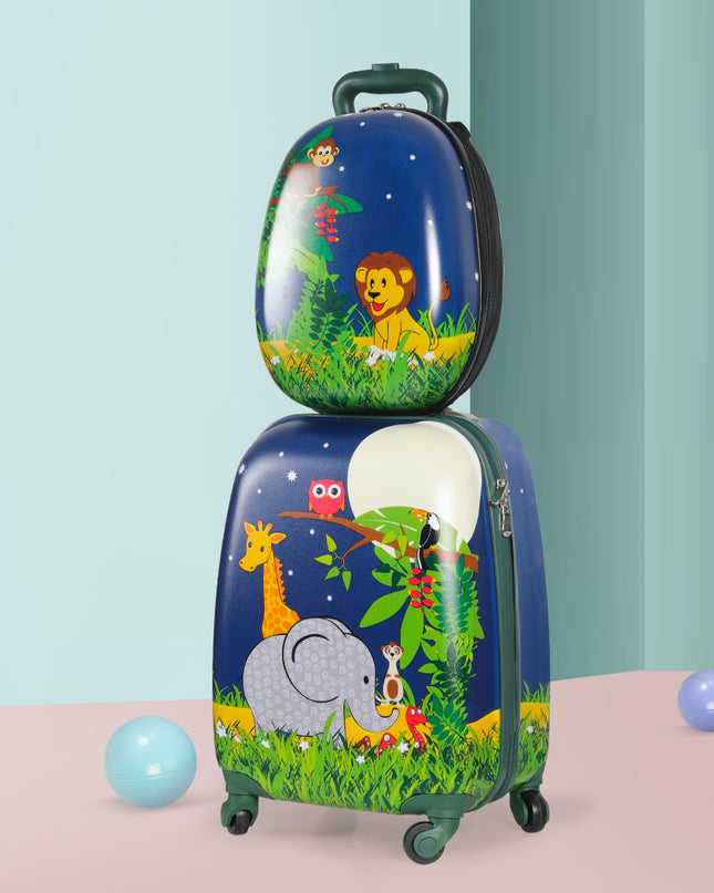 BoPeep 16''13'' 2PCS Kids Luggage Set Jungle
