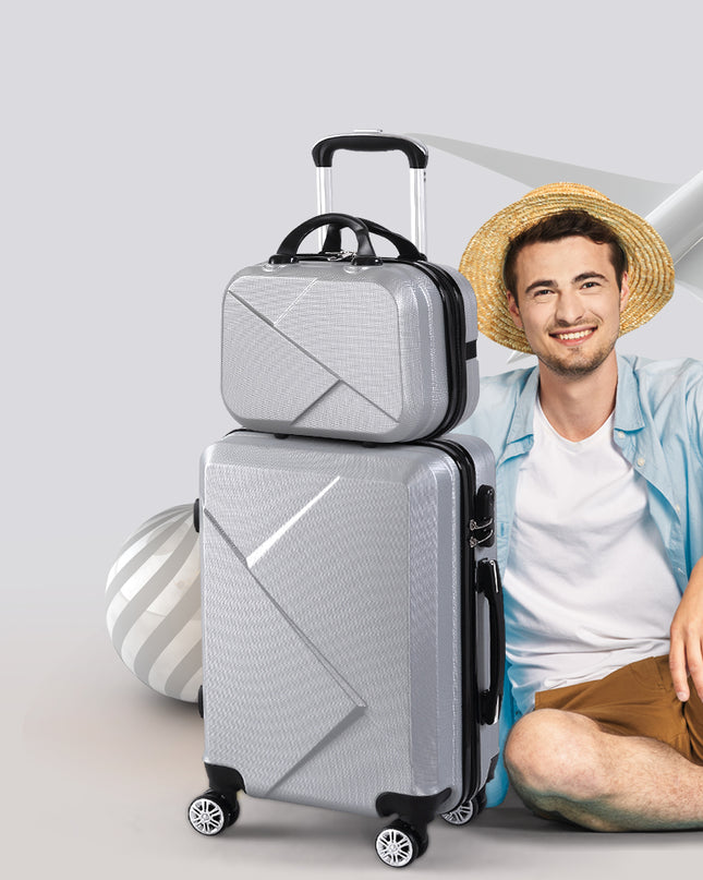 Slimbridge 2pcs 20"Travel Luggage Set Grey