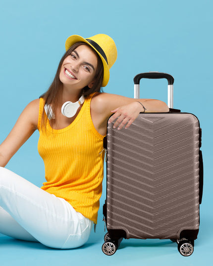Slimbridge 20" Carry On Travel Luggage Coffee 20 inch