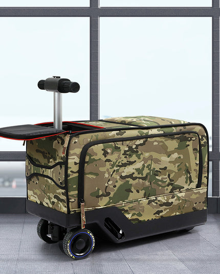 Slimbridge 20" Electric Riding Luggage Suitcase Green Colour