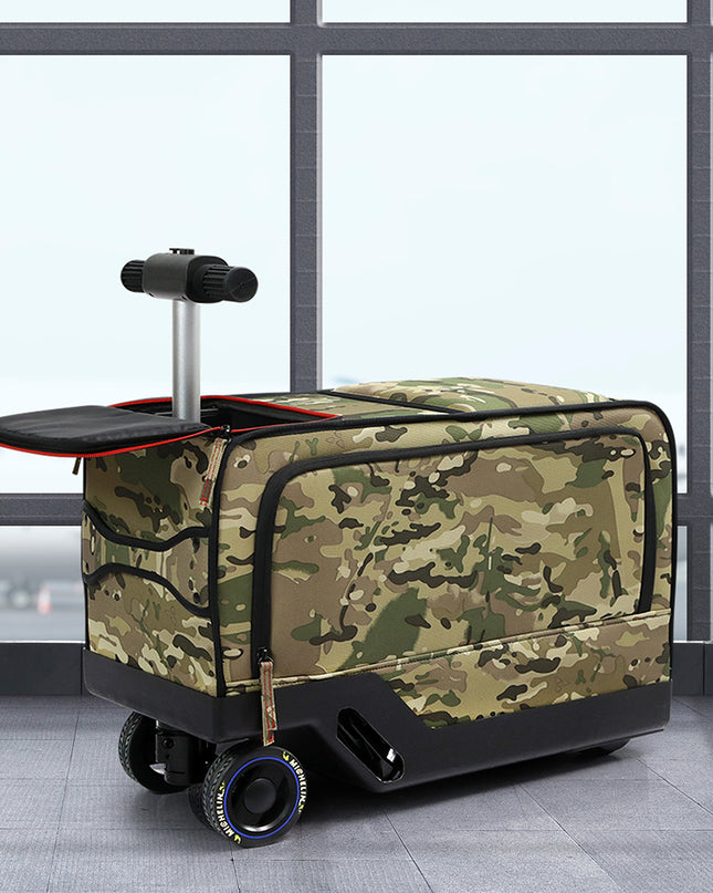 Slimbridge 20" Electric Riding Luggage Suitcase Green Colour
