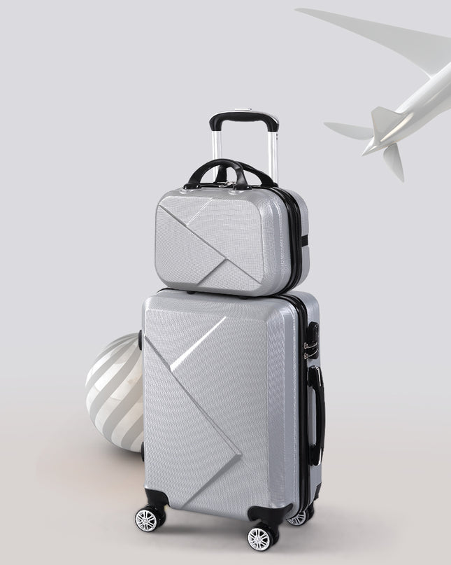 Slimbridge 2pcs 20"Travel Luggage Set Grey