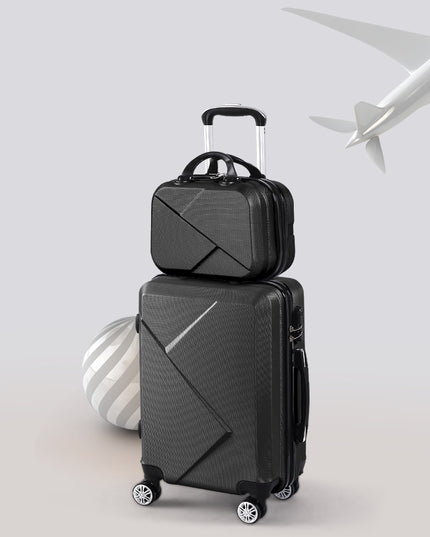 Slimbridge 2pcs 20"Travel Luggage Set Black
