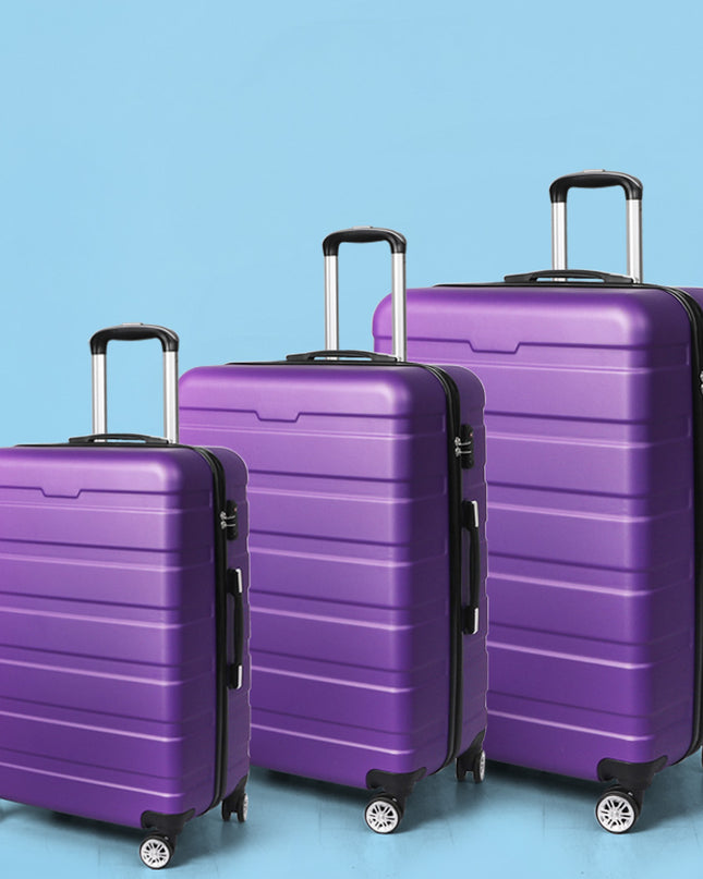 Slimbridge 3PC Luggage sets Suitcase Purple