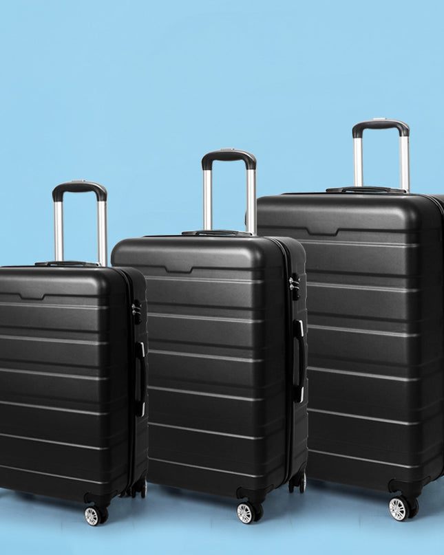 Slimbridge 3PC Luggage sets Suitcase Black