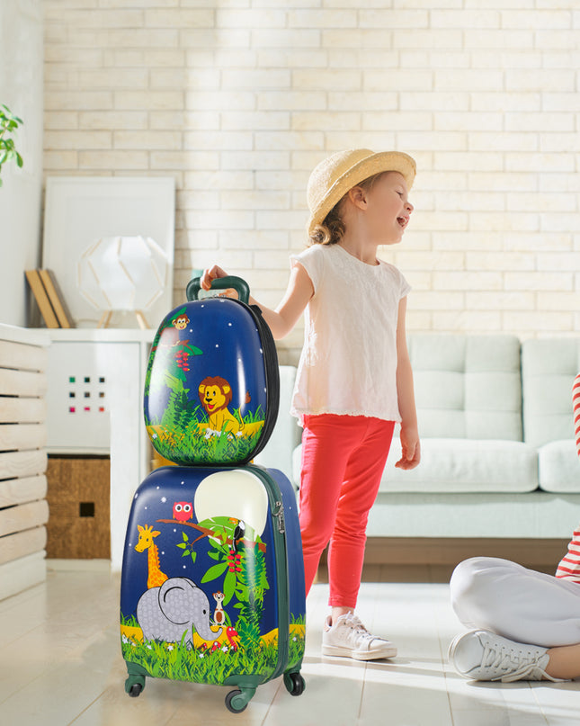 BoPeep 16''13'' 2PCS Kids Luggage Set Jungle