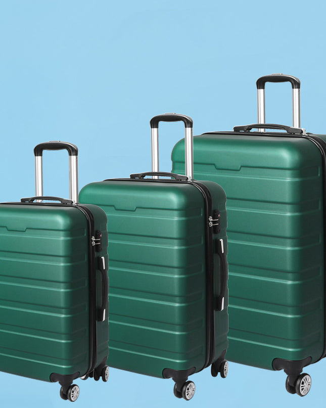 Slimbridge 3PC Luggage sets Suitcase Green
