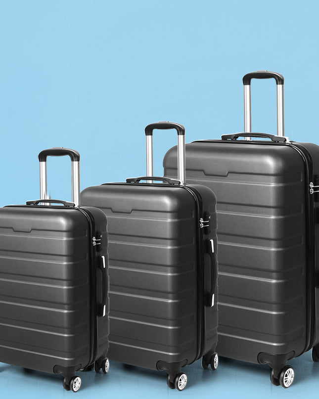 Slimbridge 3PC Luggage sets Suitcase Dark Grey