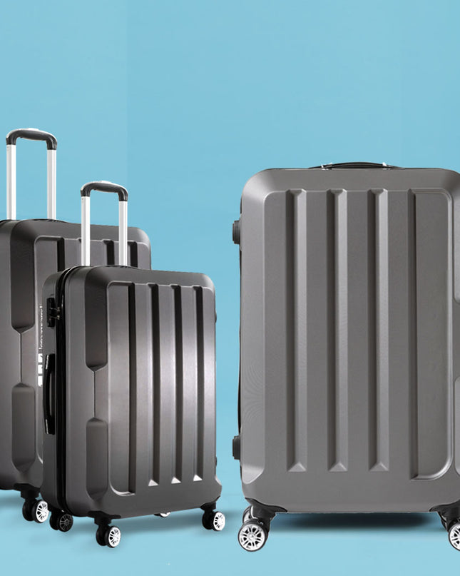 Slimbridge 20"24"28" 3PC Luggage Sets Dark Grey