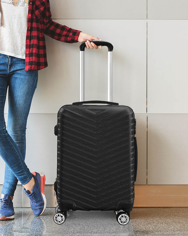Slimbridge 20" Carry On Travel Luggage Black 20 inch