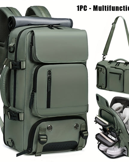 18.1-inch Easy-Travel Bag (46×30×16 cm): Four carrying modes in one bag, with independent shoe compartment and freely switchable hidden shoulder straps.(peacock blue）