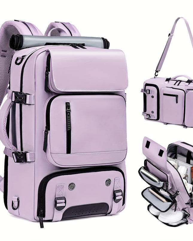 18.1-inch Easy-Travel Bag (46×30×16 cm): Four carrying modes in one bag, with independent shoe compartment and freely switchable hidden shoulder straps.(peacock blue）