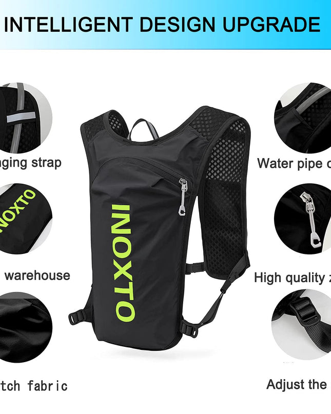 Ultra-Light Hydration Running Vest Backpack – 1.5L Water Capacity, Breathable Mesh Design for Cycling, Hiking & Marathon (Black) | Other Colors Available in Store