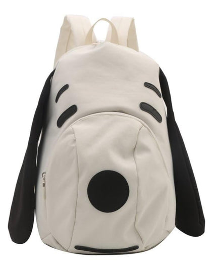 Cute Dog Face Backpack for Kids & Teens – White Cartoon Animal School Bag with Long Ears, Large Capacity Daypack for Girls and Boys (White)