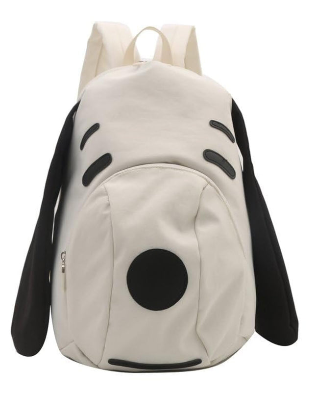 Cute Dog Face Backpack for Kids & Teens – White Cartoon Animal School Bag with Long Ears, Large Capacity Daypack for Girls and Boys (White)