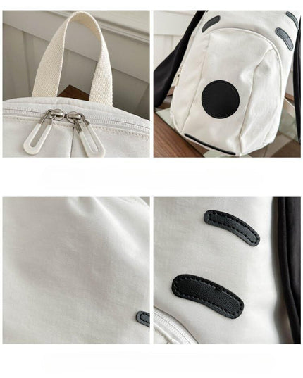 Cute Dog Face Backpack for Kids & Teens – White Cartoon Animal School Bag with Long Ears, Large Capacity Daypack for Girls and Boys (White)