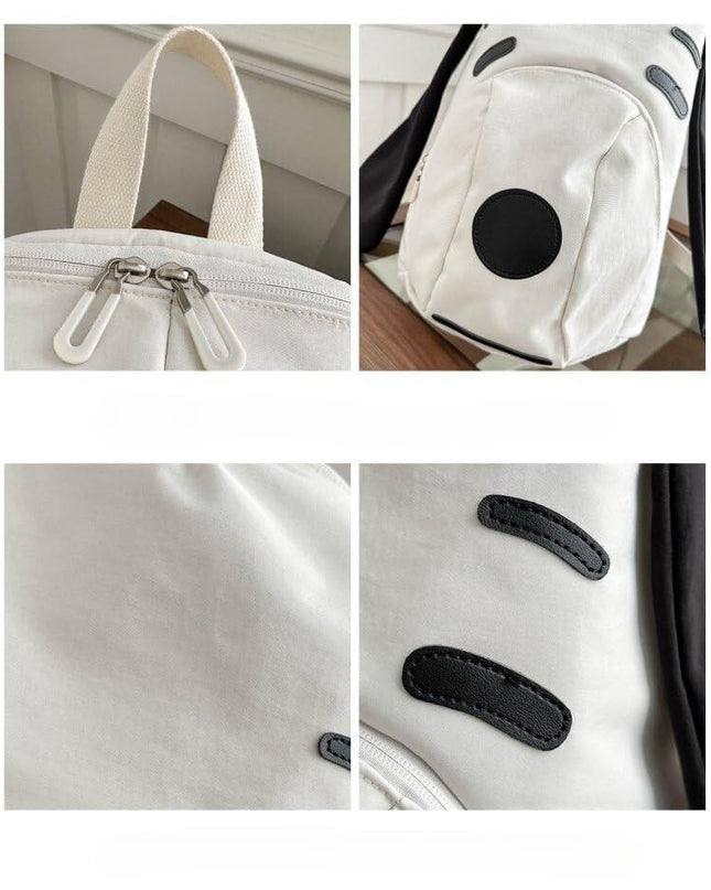 Cute Dog Face Backpack for Kids & Teens – White Cartoon Animal School Bag with Long Ears, Large Capacity Daypack for Girls and Boys (White)