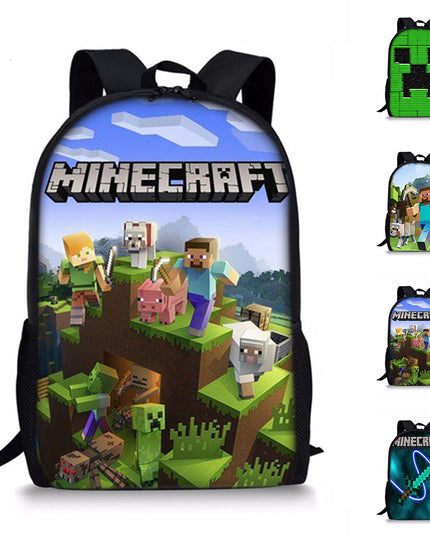 Minecraft Backpack for Kids Student School Bag Shoulder Bag A