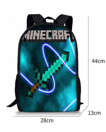 Minecraft Backpack for Kids Student School Bag Shoulder Bag A