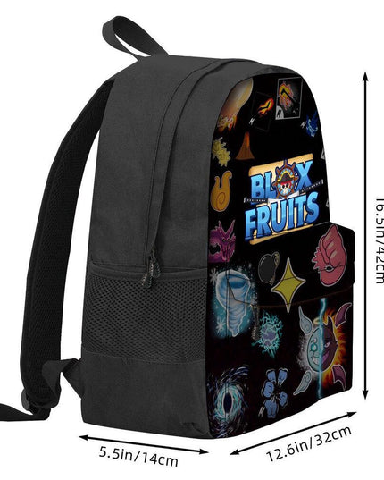 Roblox Blox Fruit Backpack Large Capacity Polyester School Bag for Children