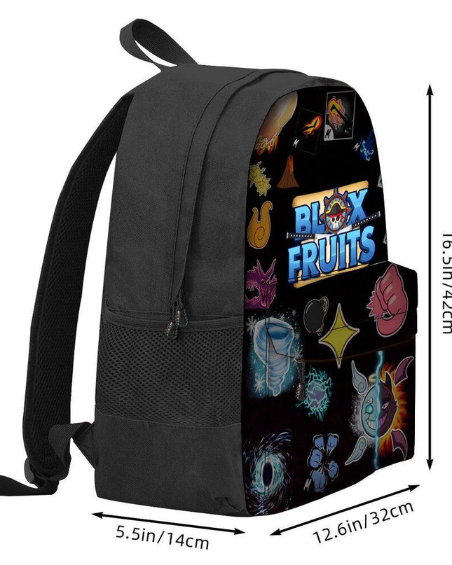 Roblox Blox Fruit Backpack Large Capacity Polyester School Bag for Children