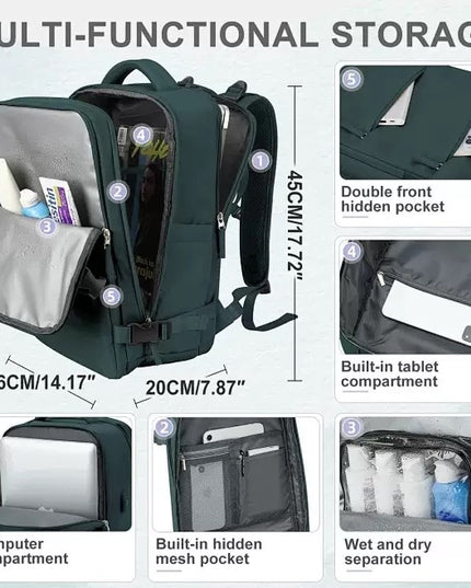 40x20x25 cm cabin bag backpack, ryanair cabin bag, cabin bag, travel backpack, laptop backpack for men and women-xindaren