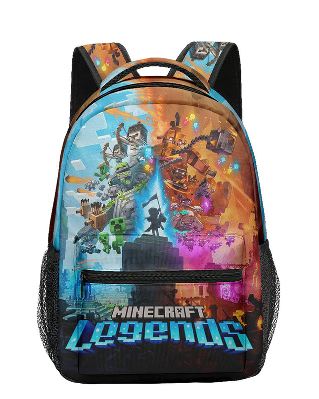 Minecraft Backpack For Boys School Backpack Kids Compatible Minecraft Black Green Creeper Zombie Skeleton Enderman Cave Spider