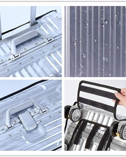 Luggage Cover - Transparent PVC Material - Waterproof and Scratch Resistant - Semi-transparent Luggage Cover - Suitable for Business Travel and Daily Use - 30