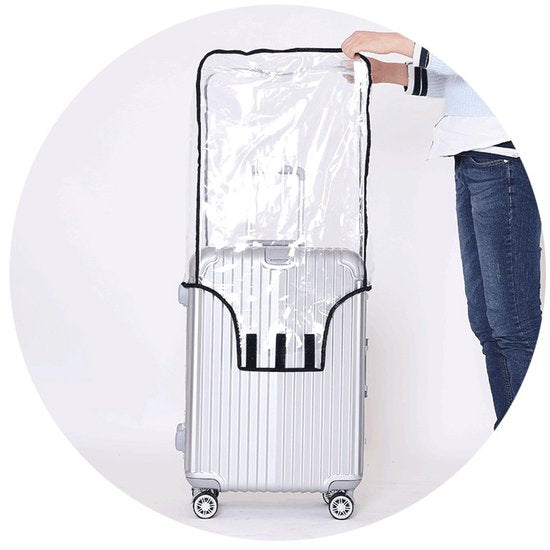 Luggage Cover - Transparent PVC Material - Waterproof and Scratch Resistant - Semi-transparent Luggage Cover - Suitable for Business Travel and Daily Use - 30