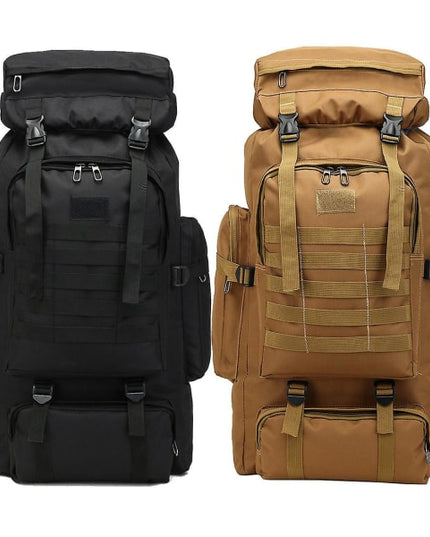 80L Military Tactical Backpack Waterproof Fishing Bag Multifunctional Bag for Adults Outdoor Sports Climbing Camping Black