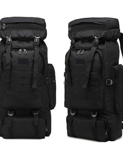 80L Military Tactical Backpack Waterproof Fishing Bag Multifunctional Bag for Adults Outdoor Sports Climbing Camping Black