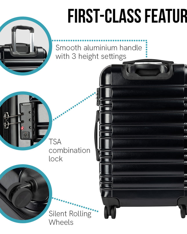 Olympus Noctis Suitcase 24in Hard Shell ABS+PC - Stygian Black
