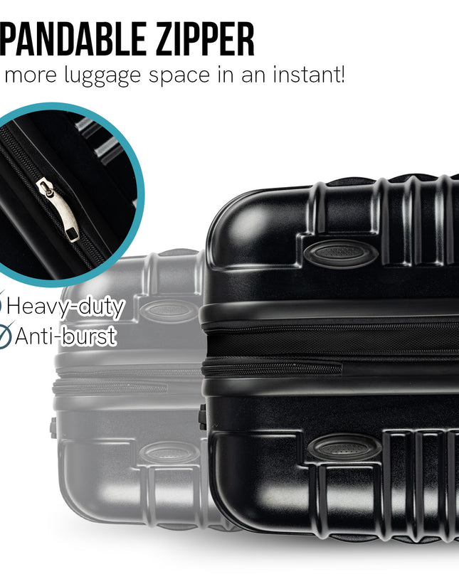 Olympus Noctis Suitcase 24in Hard Shell ABS+PC - Stygian Black