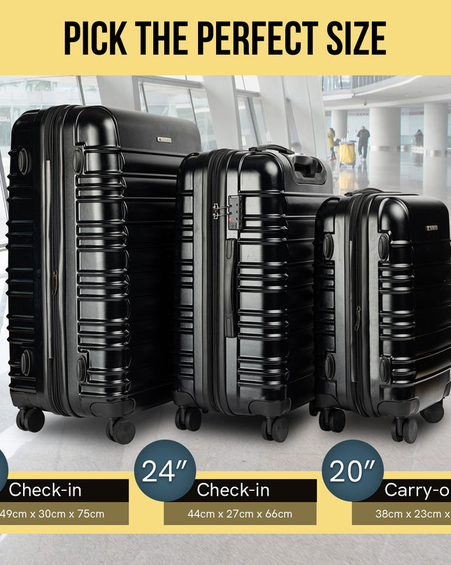 Olympus Noctis Suitcase 24in Hard Shell ABS+PC - Stygian Black