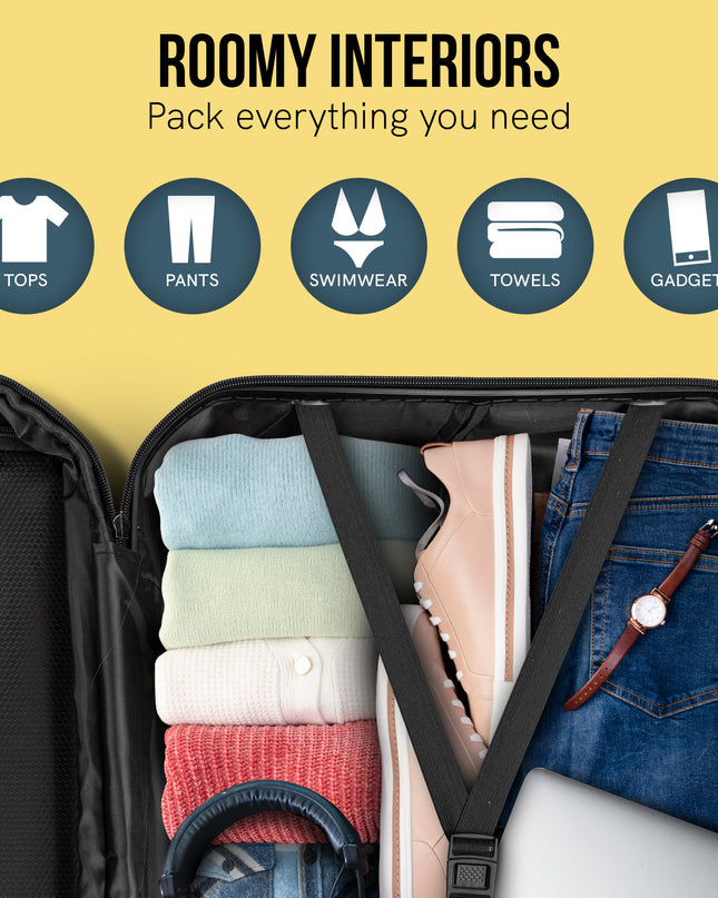 Olympus Artemis 20in Hard Shell Suitcase ABS+PC  Jet Black