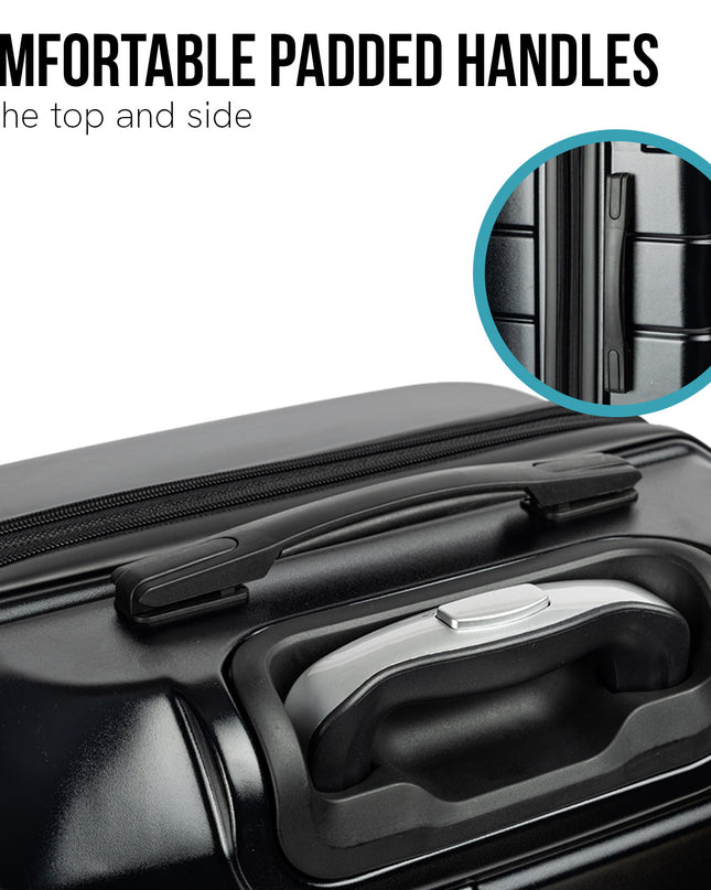 Olympus Artemis 20in Hard Shell Suitcase ABS+PC  Jet Black