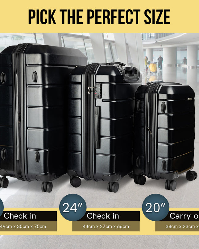 Olympus Artemis 20in Hard Shell Suitcase ABS+PC  Jet Black