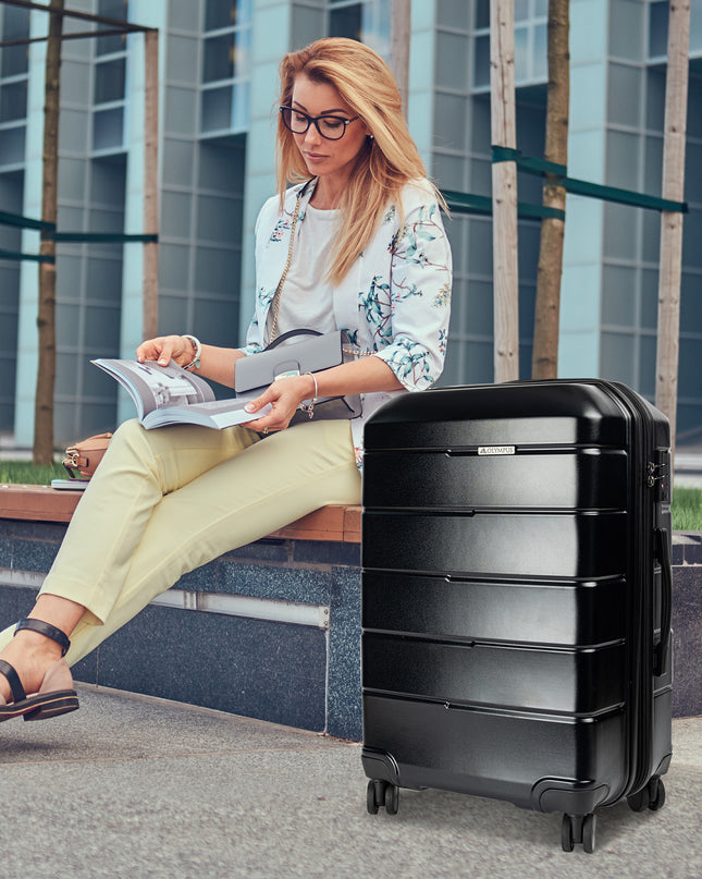 Olympus Artemis 20in Hard Shell Suitcase ABS+PC  Jet Black